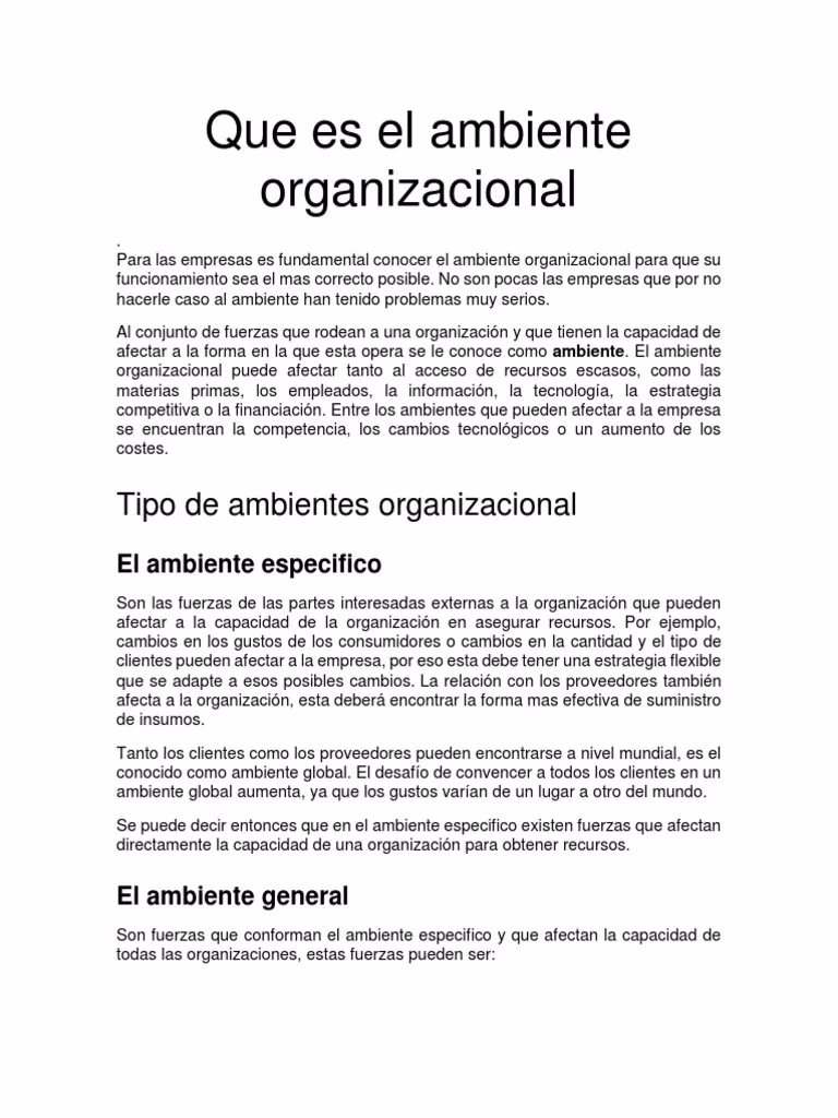 ¿Por qué es importante conocer el entorno de una organización?