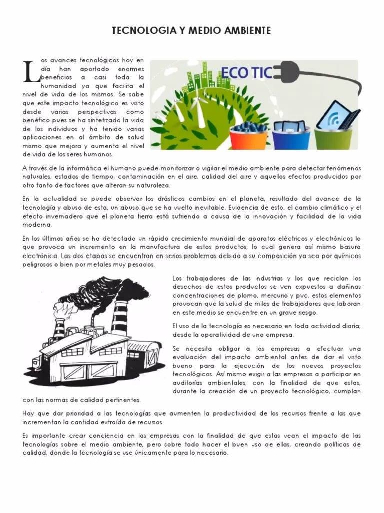 ¿Cuáles son los ejemplos de tecnologías amigables con el medio ambiente?