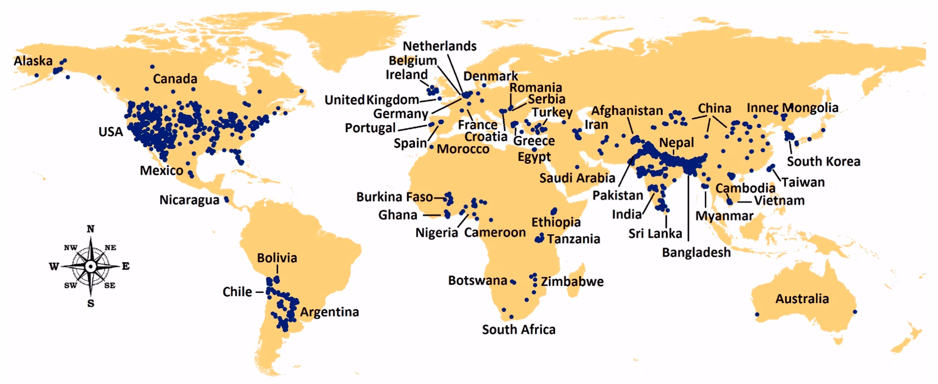 Where is arsenic contaminated?