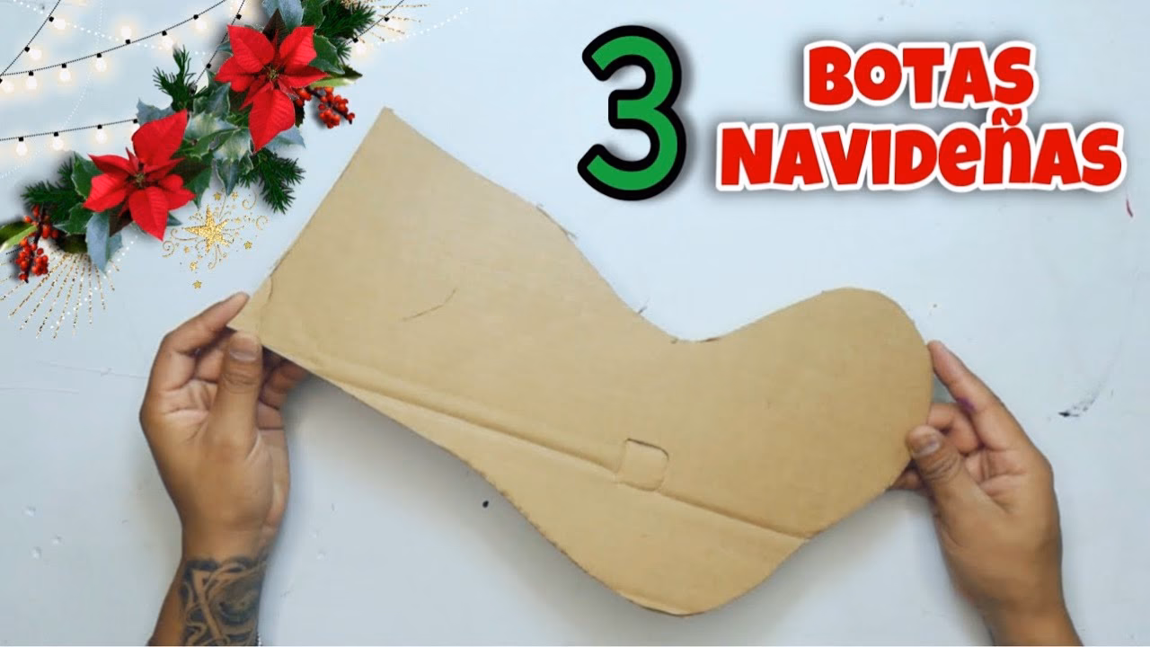 ¿Cómo puedo decorar una bota navideña?