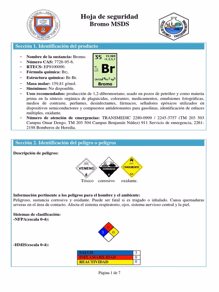 ¿Cómo almacenar el bromo?