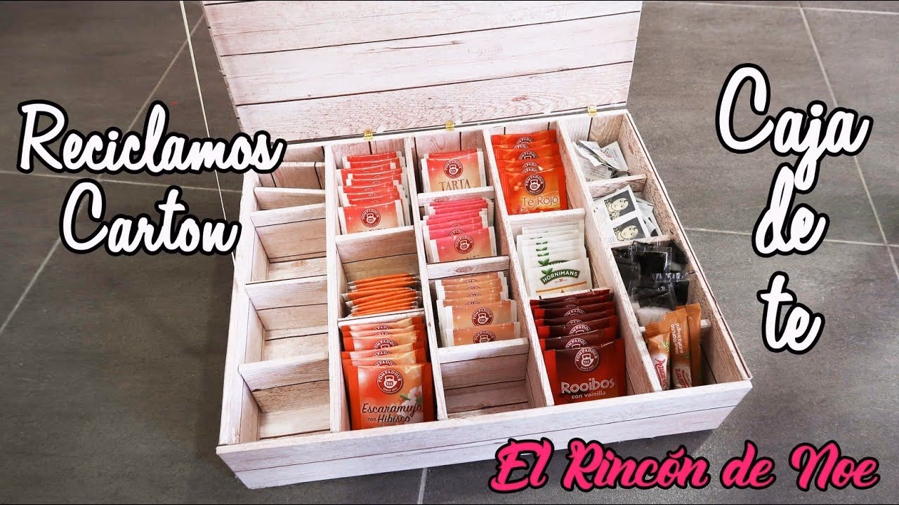 ¿Cómo convertir una caja en un cajon para guardar los té?