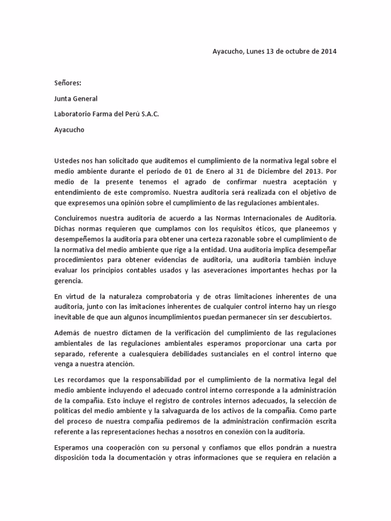 ¿Qué es la carta de compromiso para la protección del Medio Ambiente?