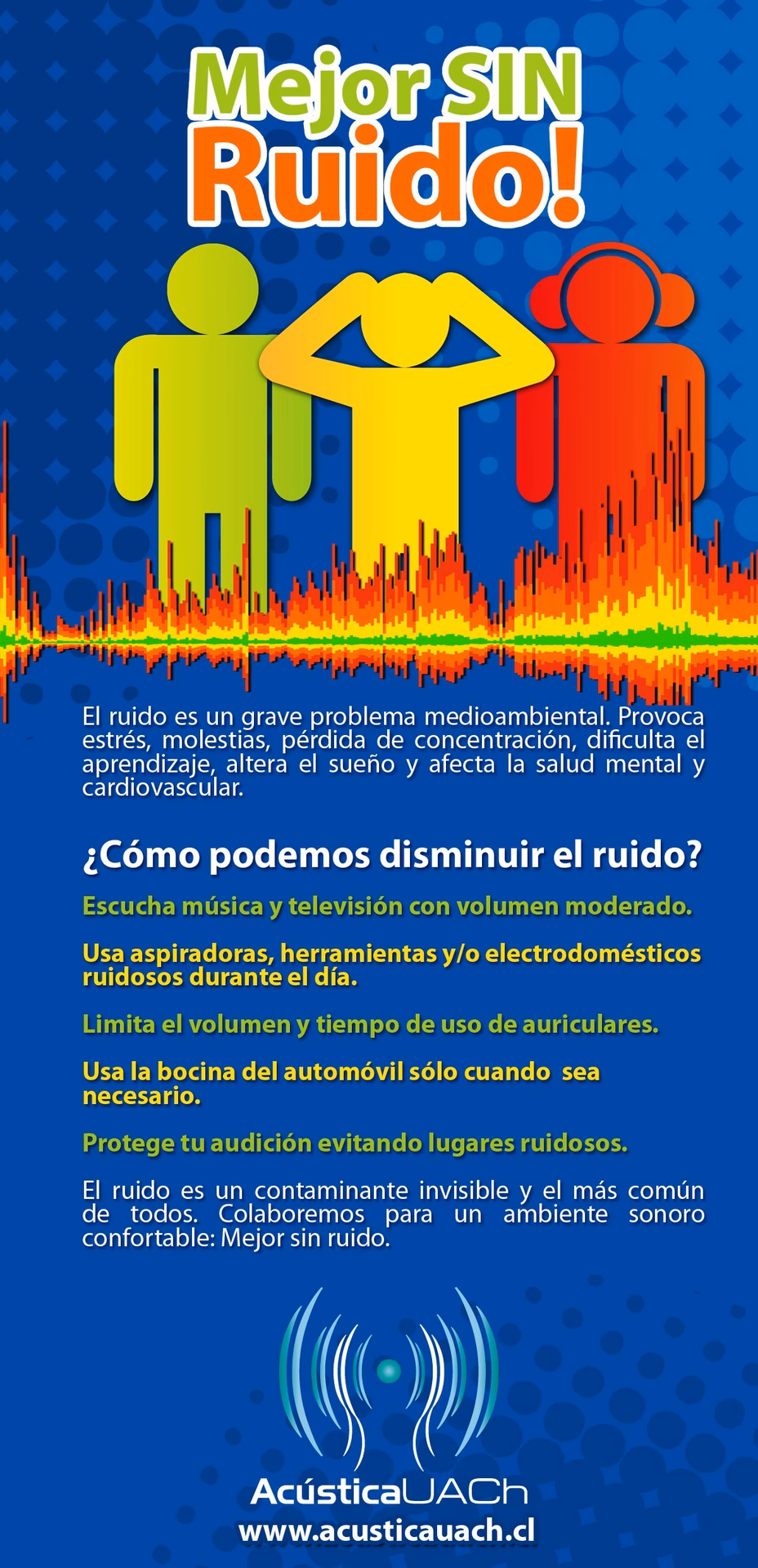 ¿Qué debe ser la letra en un cartel de contaminación del agua?