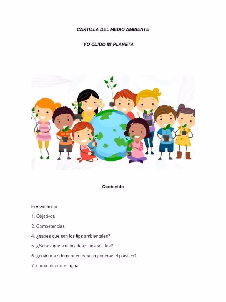 ¿Cuál es el objetivo de la cartilla ambiental?