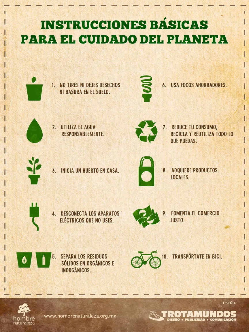 ¿Cuáles son las 5 acciones que puedes incorporar en tu vida diaria para cuidar el medio ambiente?