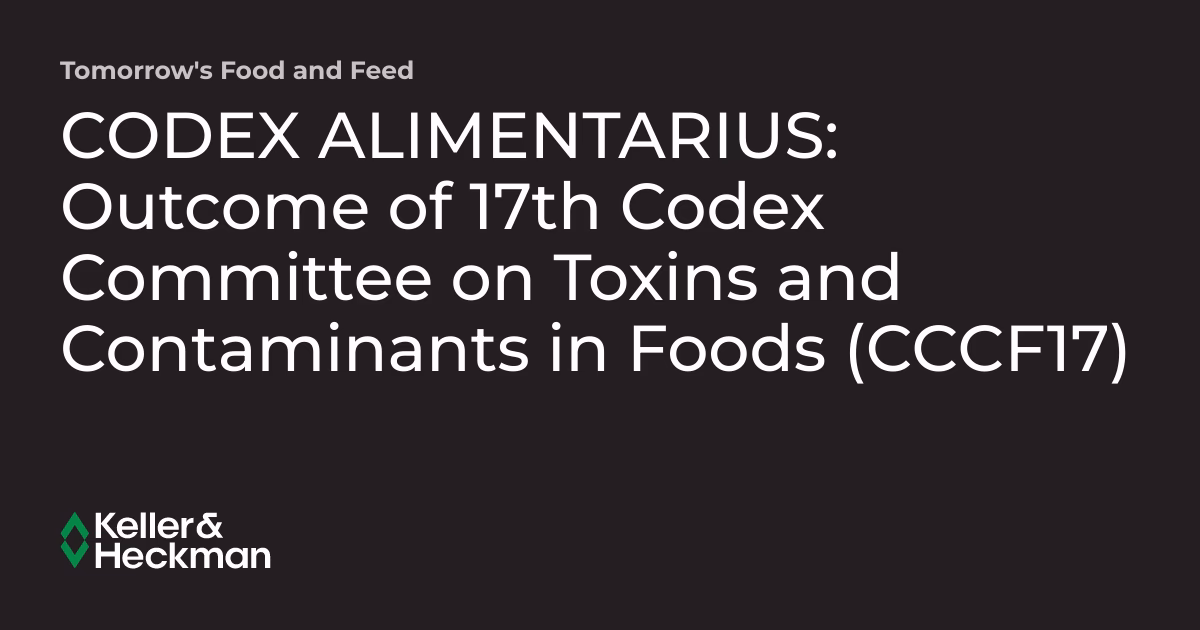What is the 'general standard for contaminants and toxins in food'?