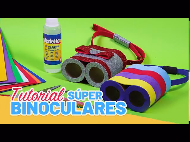 ¿Cómo se hacen los binoculares con material reciclable?