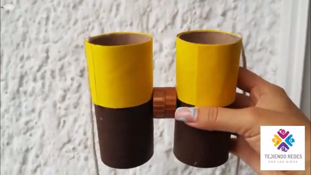 ¿Cómo decorar los binoculares con papel higiénico?