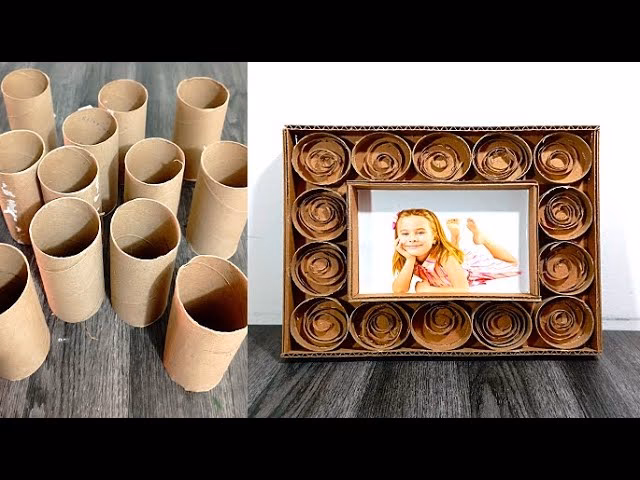 ¿Qué puedes usar para hacer un portarretratos reciclado?
