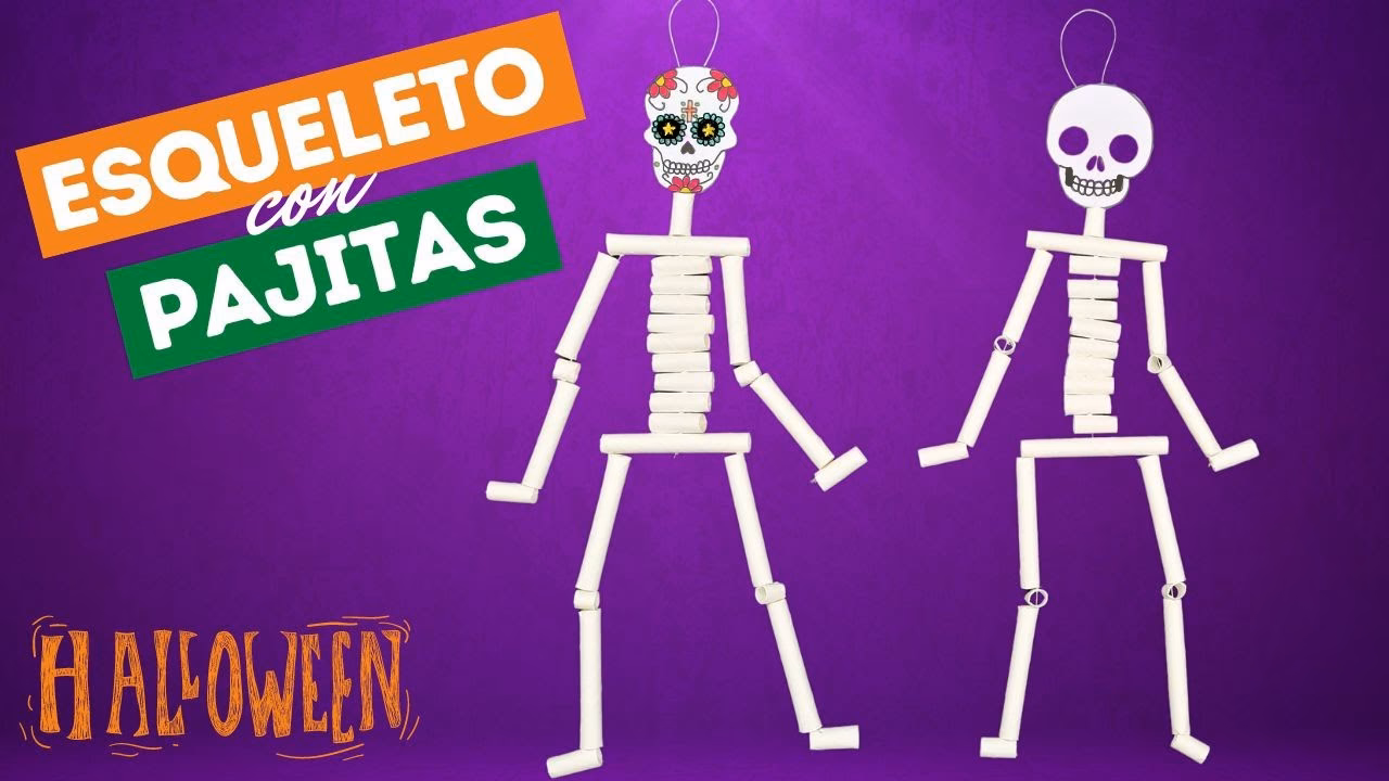 ¿Qué materiales se necesitan para hacer un esqueleto humano con material reciclable?