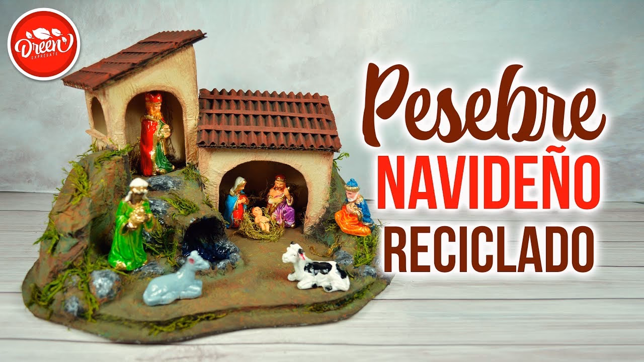 ¿Cómo hacer un nacimiento hecho con material reciclable?
