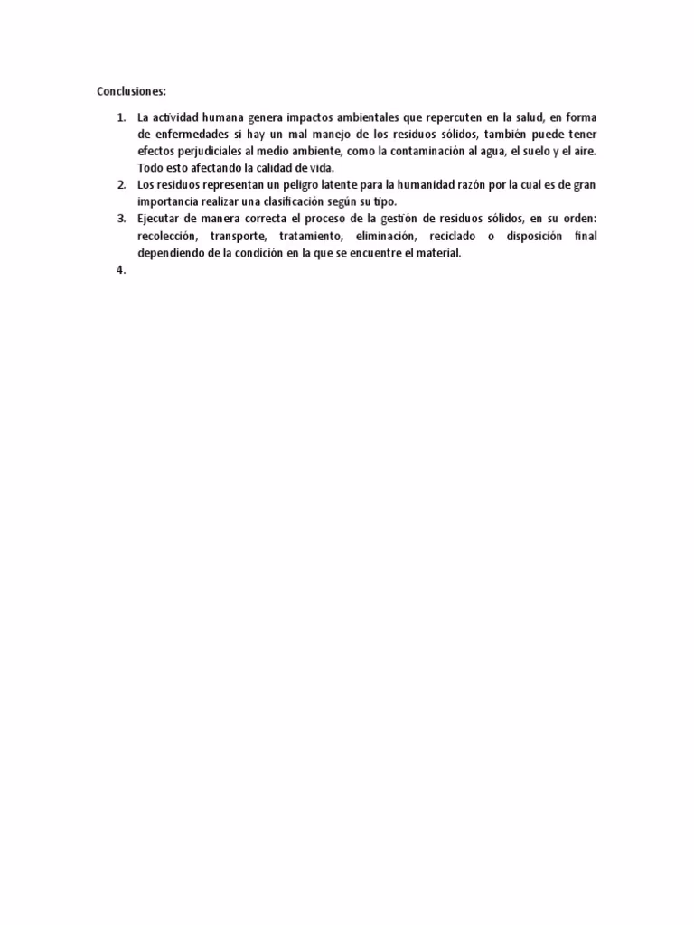 ¿Qué se debe hacer con los residuos?