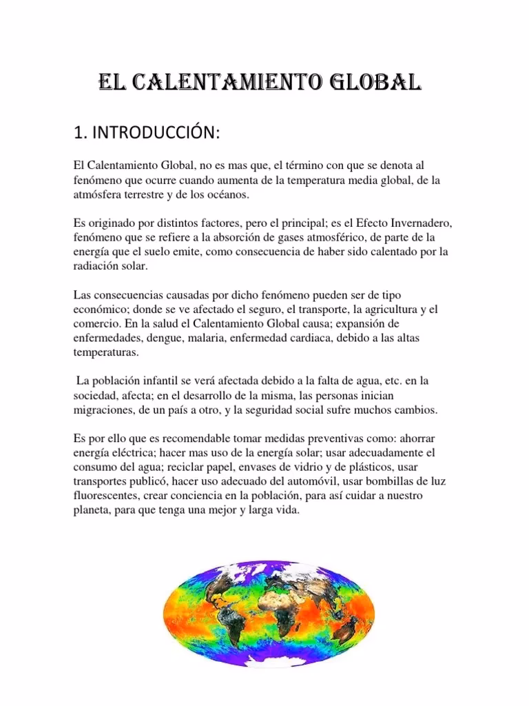 ¿Cuáles son los riesgos del calentamiento globalizado?