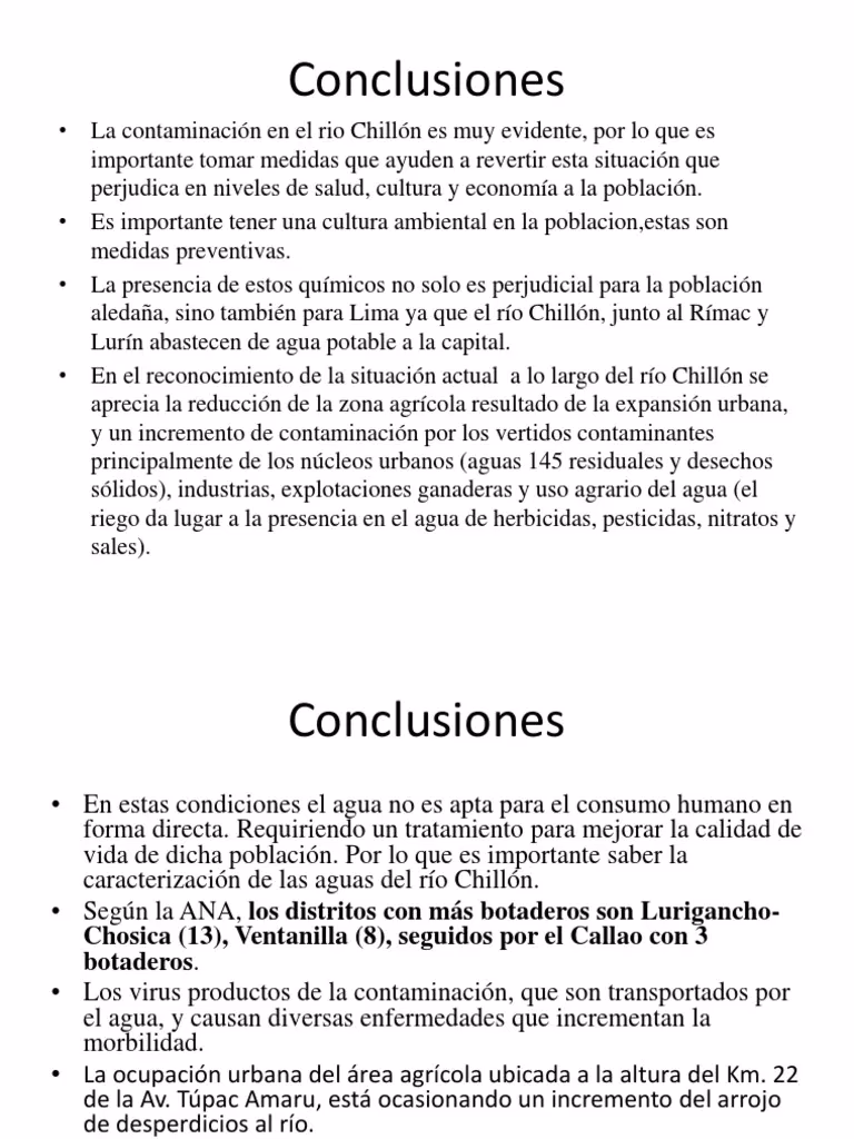 ¿Cuál es la conclusión del cuidado del agua?