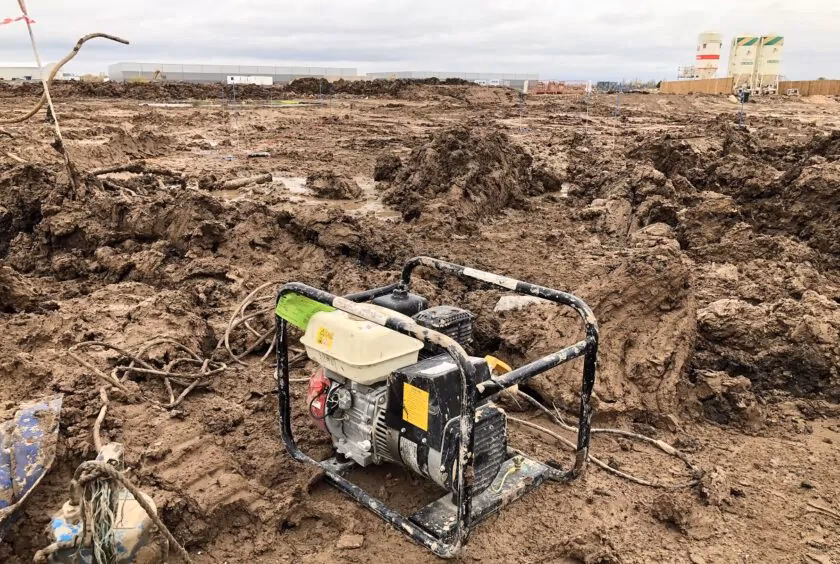 Why do construction sites contaminate groundwater?