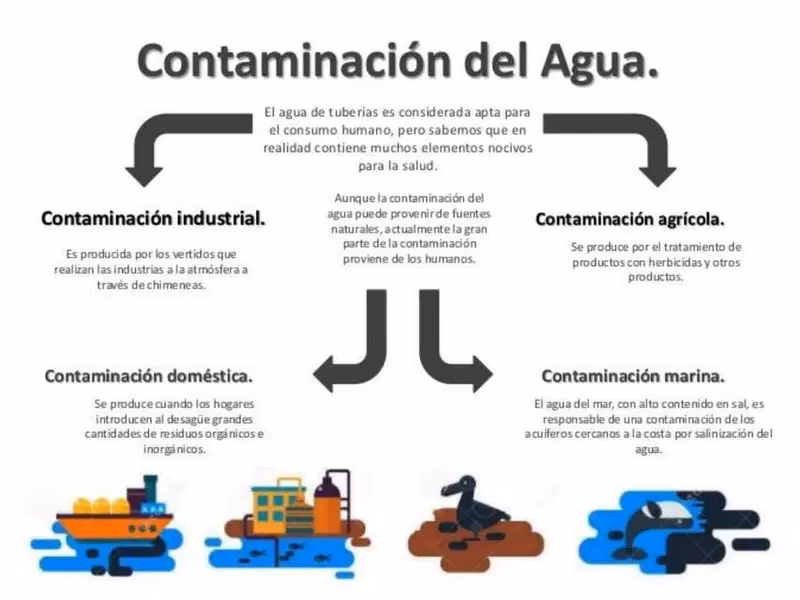 ¿Cuáles son los signos de contaminación del agua para el consumo?