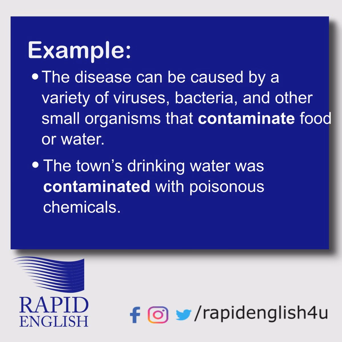 What does contaminat stand for?