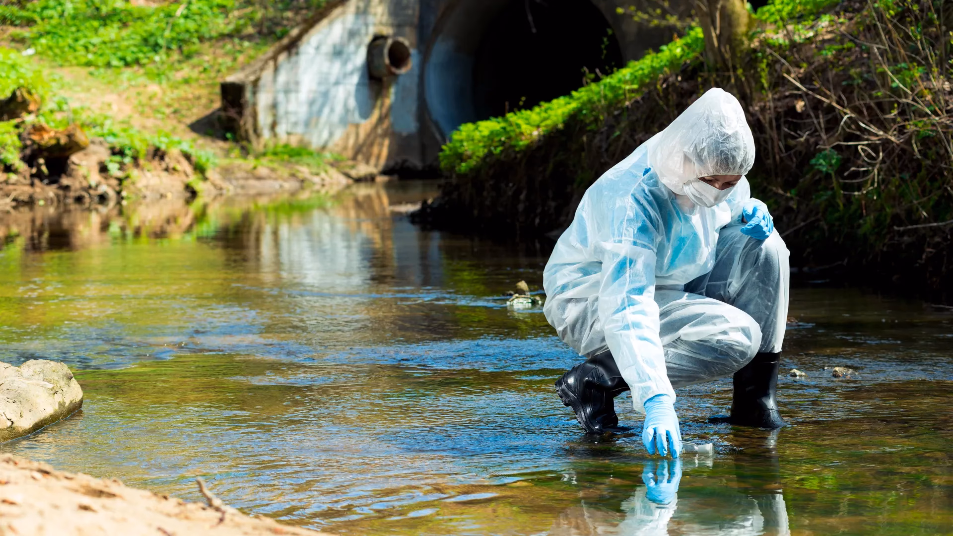How do people contribute to environmental contamination?