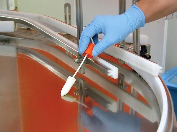 Can swabbing be used to assess surface contamination?