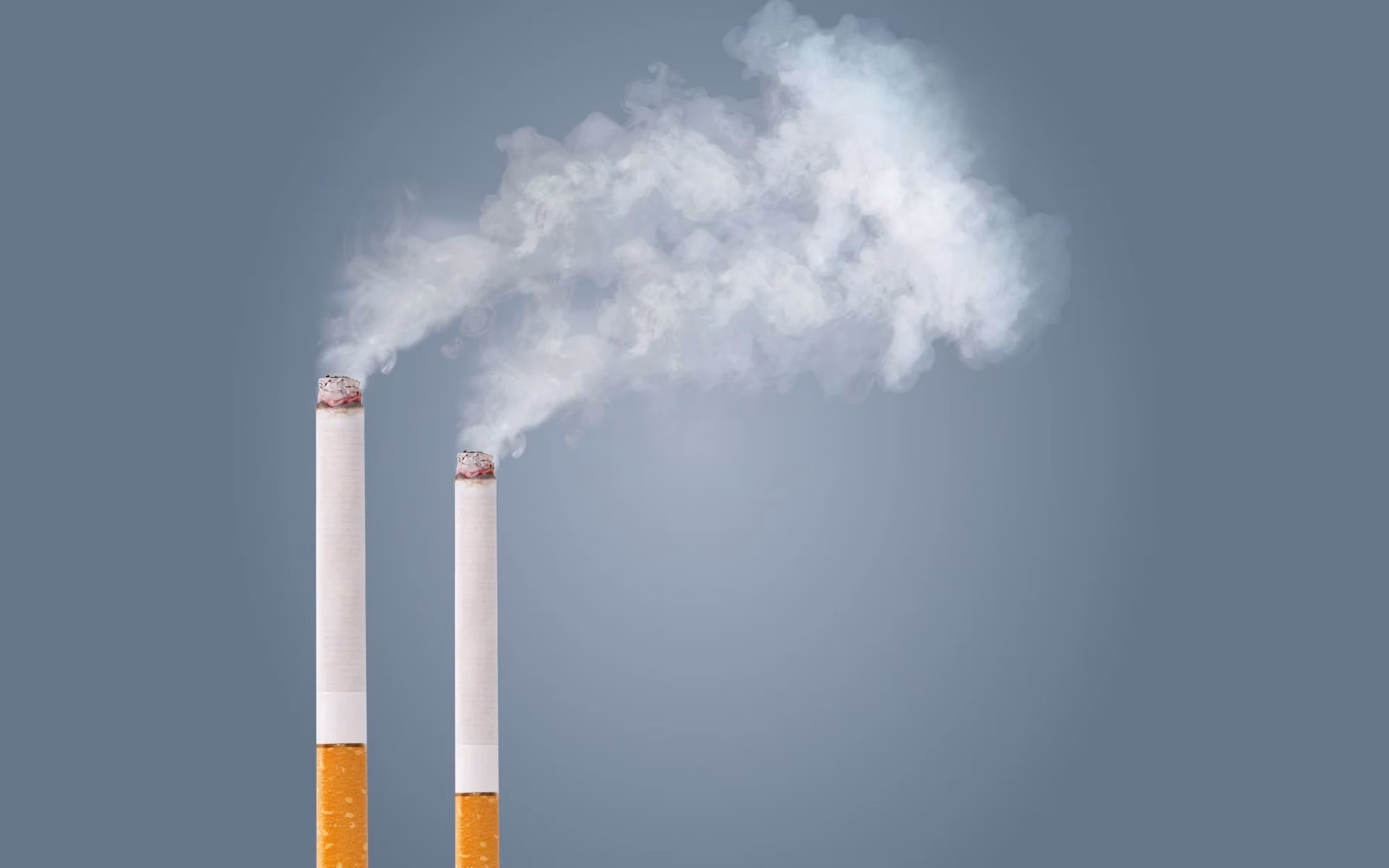 How does smoking affect air pollution?