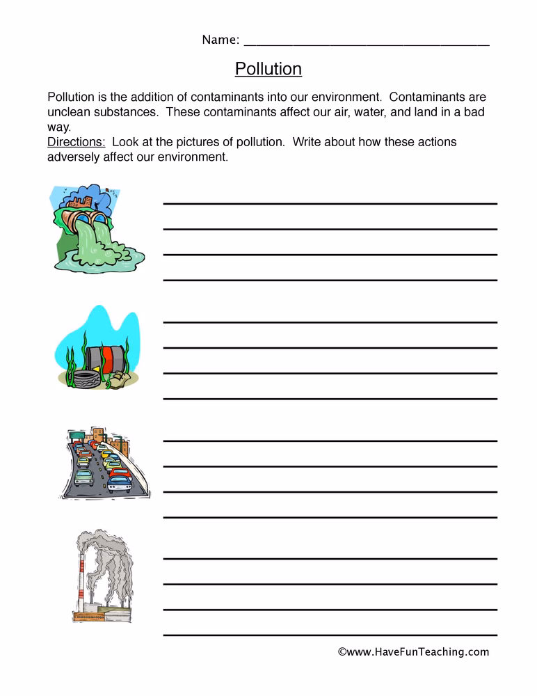 How do students learn to talk about pollution?