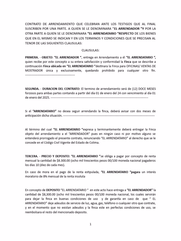 ¿Cómo se clasifican los contratos de arrendamiento?