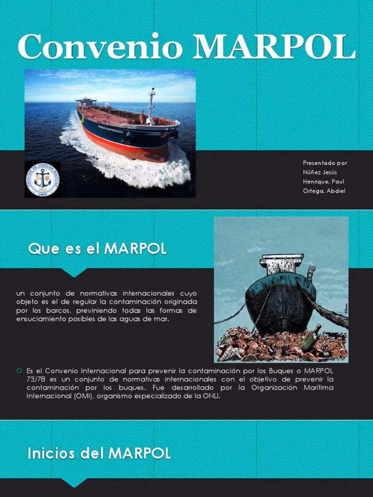 ¿Qué es el Convenio Internacional para prevenir la contaminación por los buques?