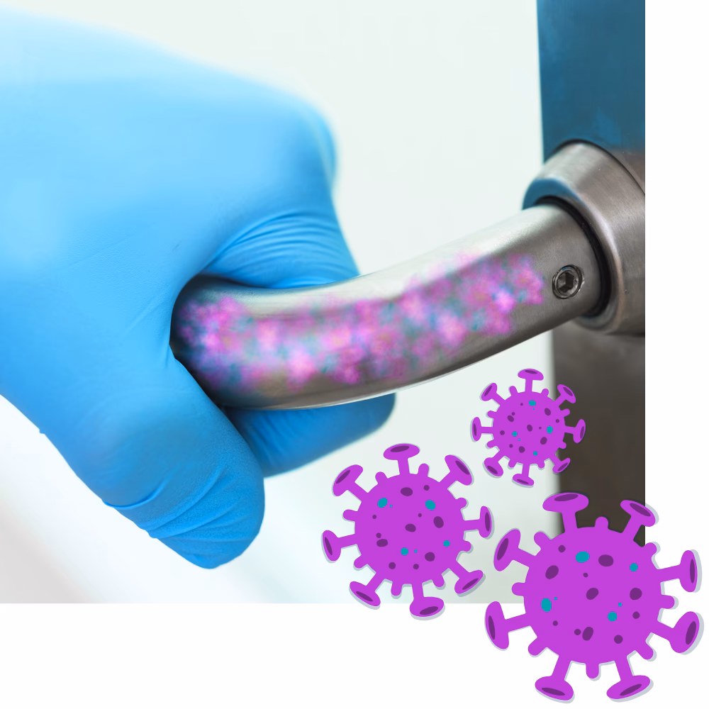How are gloves contaminated?