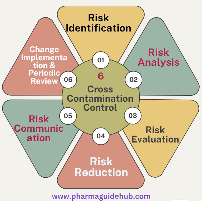 What are the sources of contamination and cross-contamination in pharmaceutical manufacturing?