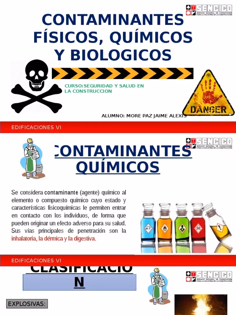 ¿Cuáles son los contaminantes químicos?