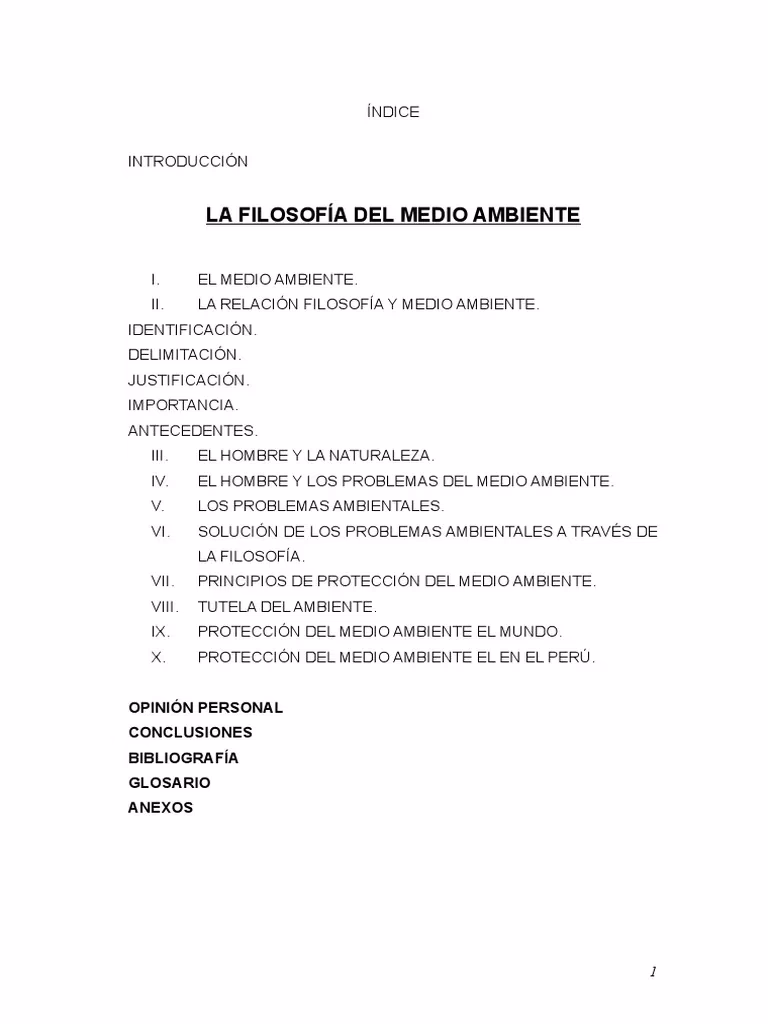 ¿Cuáles son los aspectos modernos de la filosofía del Medio Ambiente?