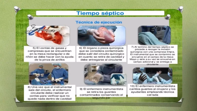 ¿Cuáles son las normas para el manejo de casos contaminados en salas de cirugía?