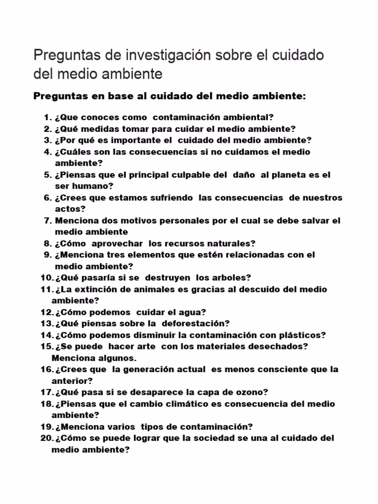 ¿Por qué la cuestión puede ser aplicada al medio ambiente?