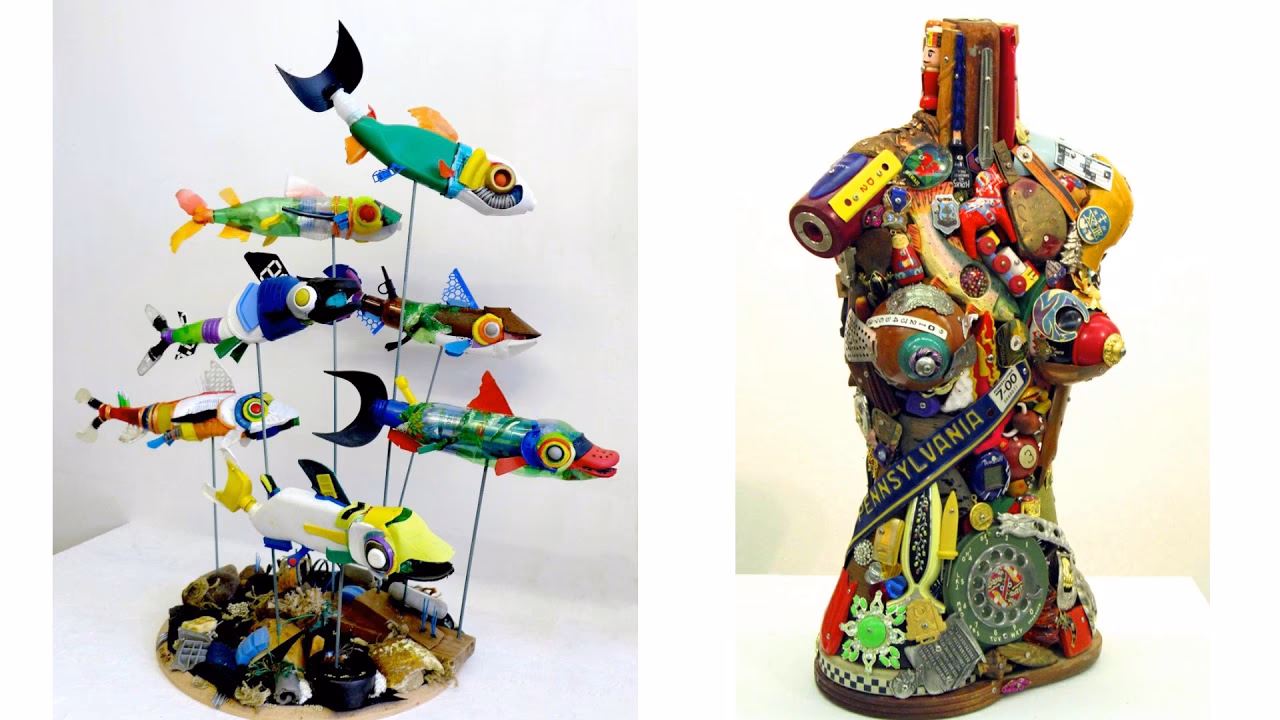 ¿Qué son las esculturas recicladas?