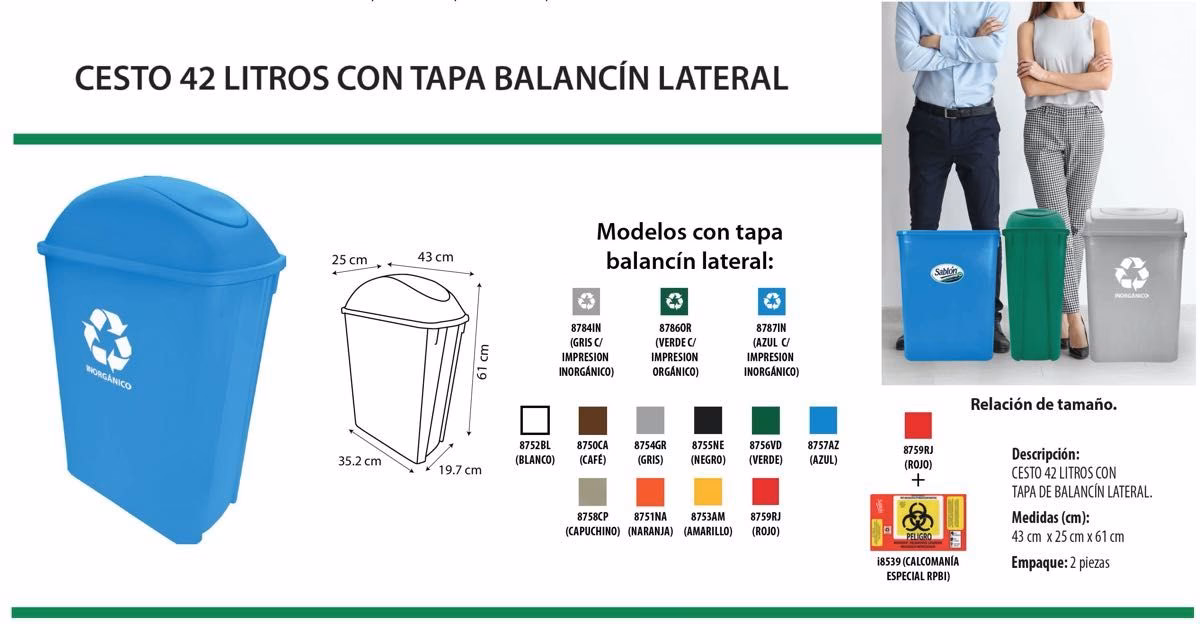 ¿Cuáles son los tachos de plástico?