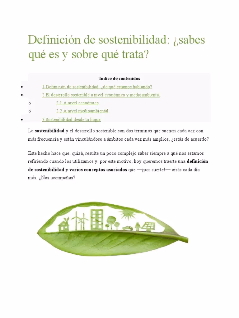 ¿Qué es un proceso sostenible?