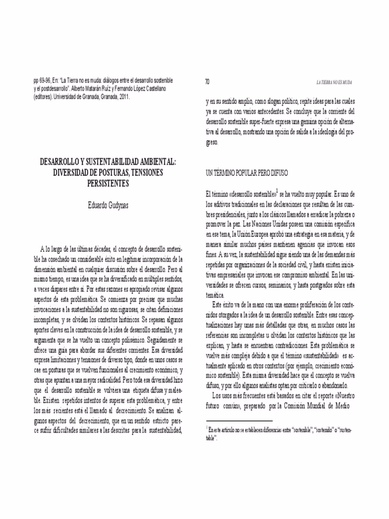 ¿Qué es el desarrollo sostenible débil?