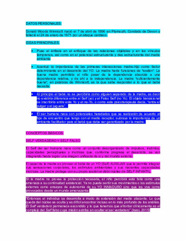 ¿Qué aportan las nuevas perspectivas de Winnicott en la clínica?