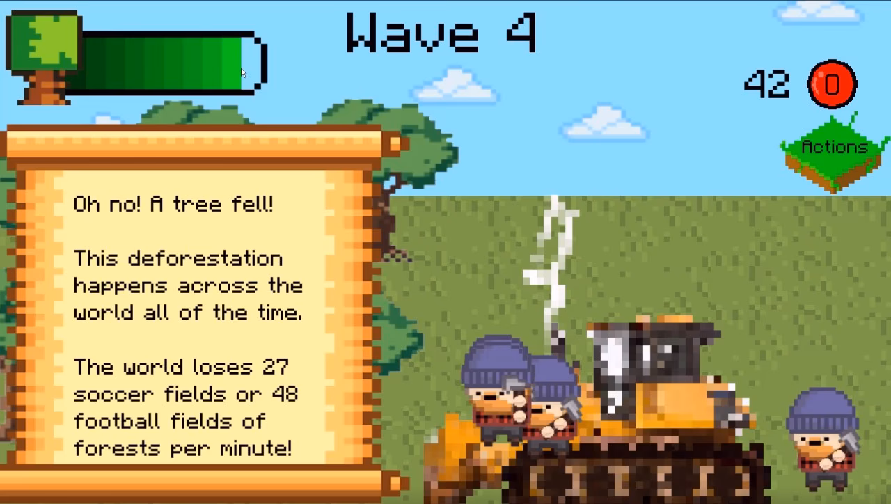 How do students learn about deforestation?