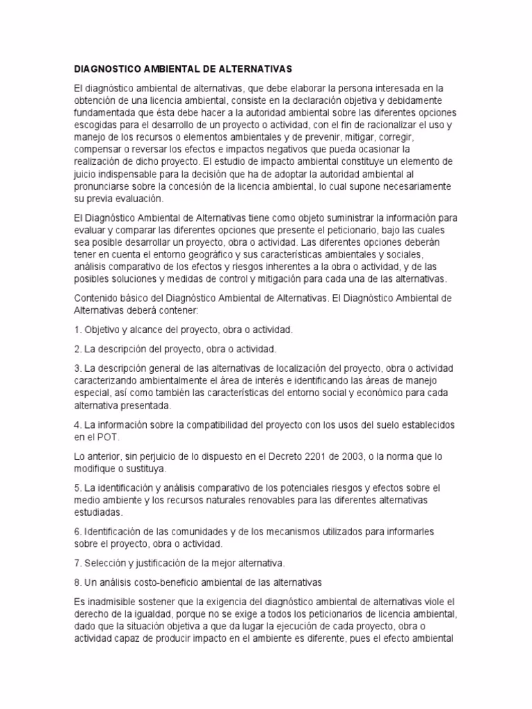 ¿Qué son los estudios de diagnóstico ambiental?
