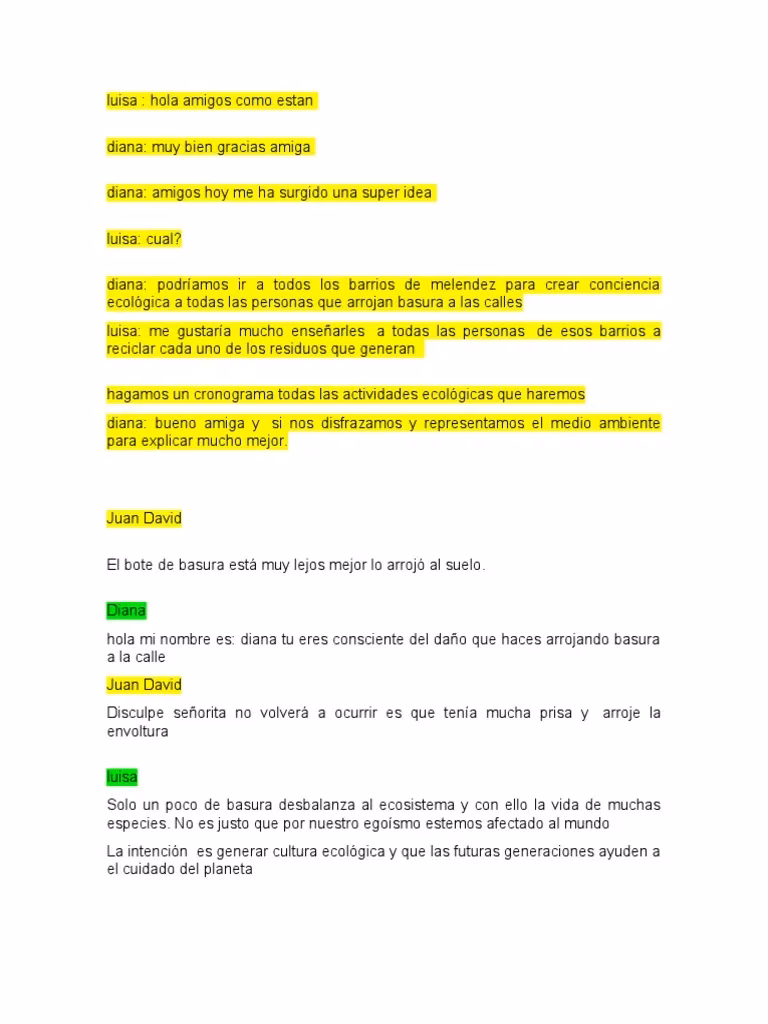 ¿Cuál es la clase de conversación del Medio Ambiente?