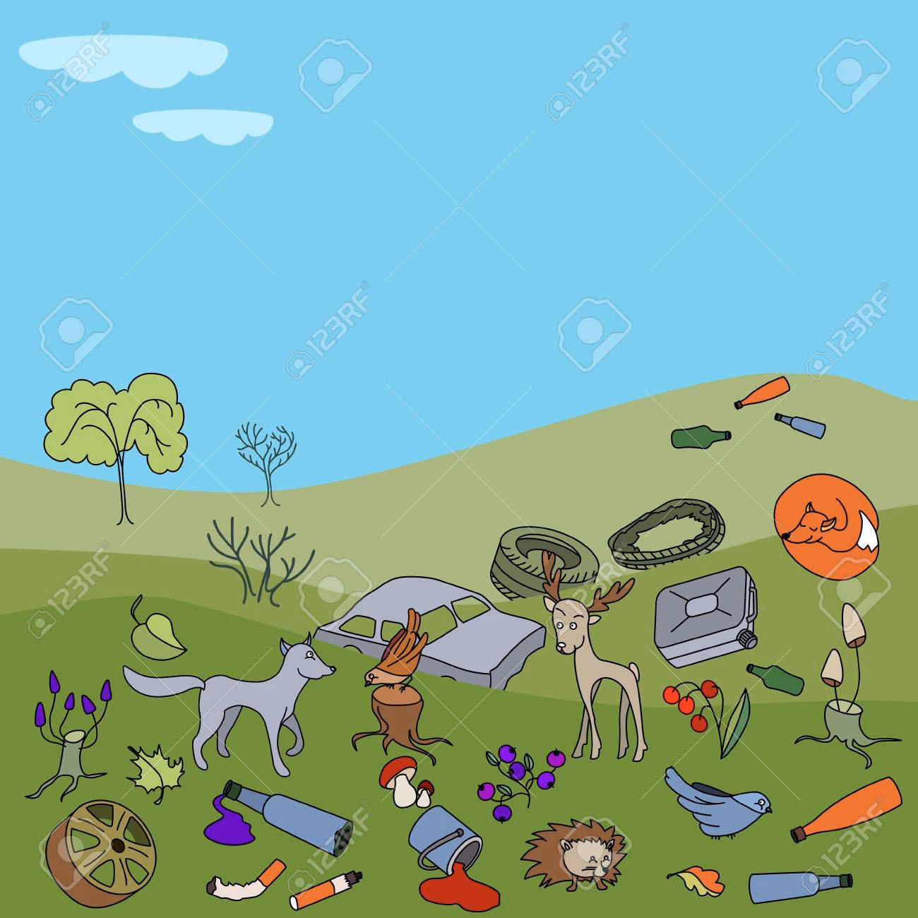 ¿Qué son los dibujos de basura para reciclar?