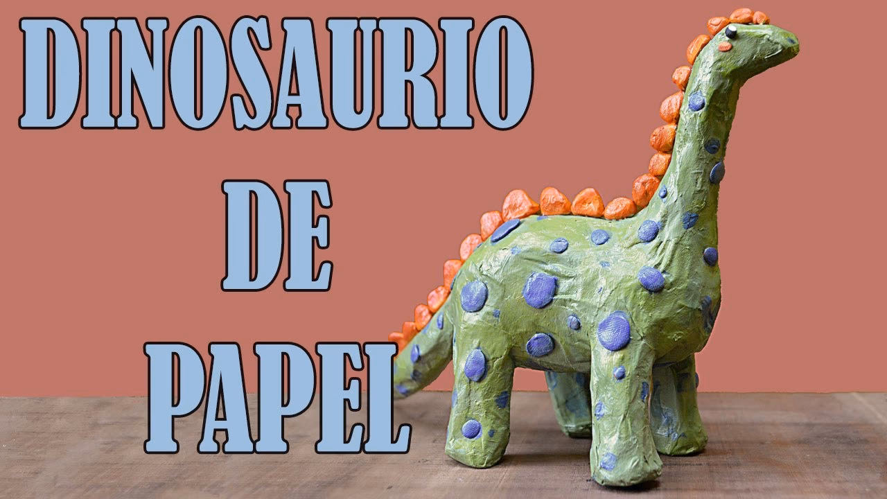 ¿Cómo pintar un dinosaurio con papel higiénico?