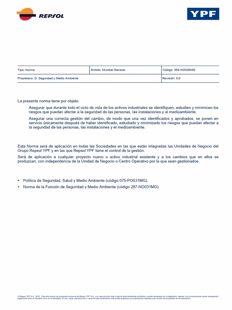 ¿Cuáles son las políticas de Repsol en el manejo de YPF?