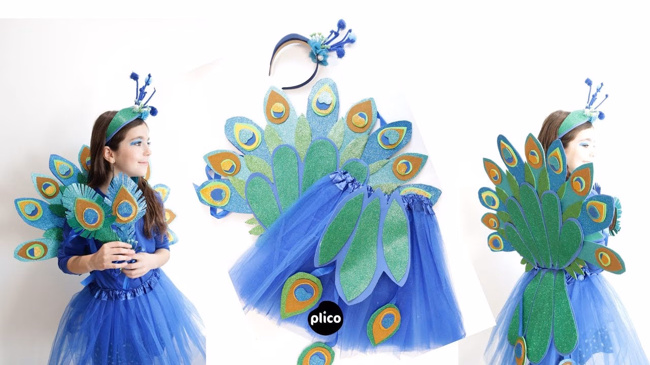 ¿Qué es un disfraz de pavo real casero?
