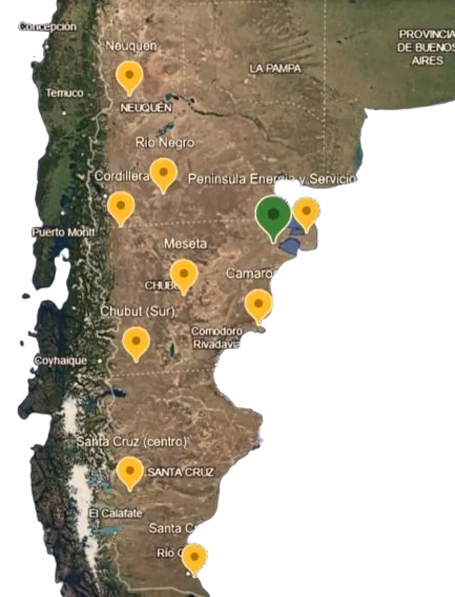 ¿Cuál fue el primer proyecto eólico en Chubut?