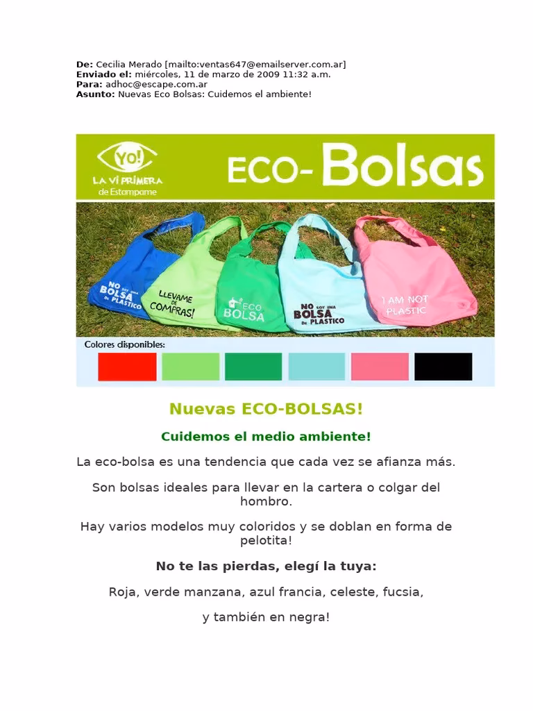 ¿Qué son las bolsas ecológicas?