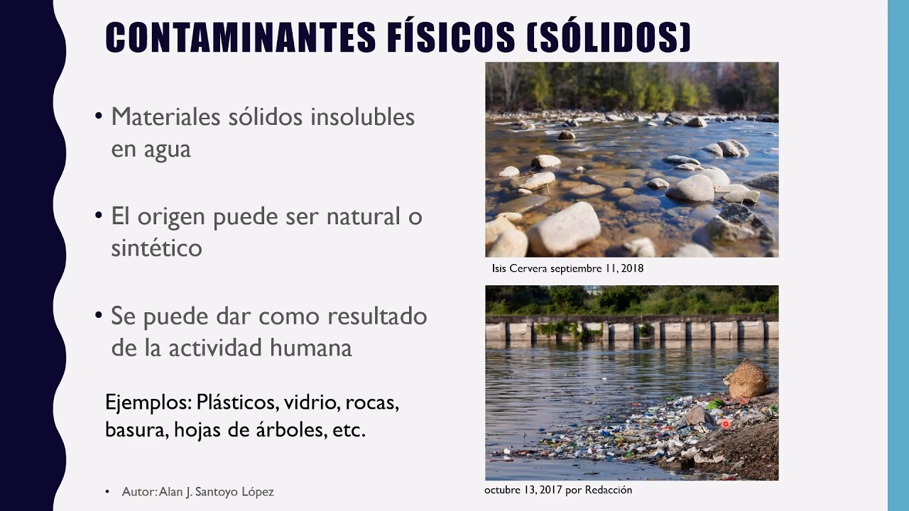 ¿Qué son los contaminantes químicos en el agua?