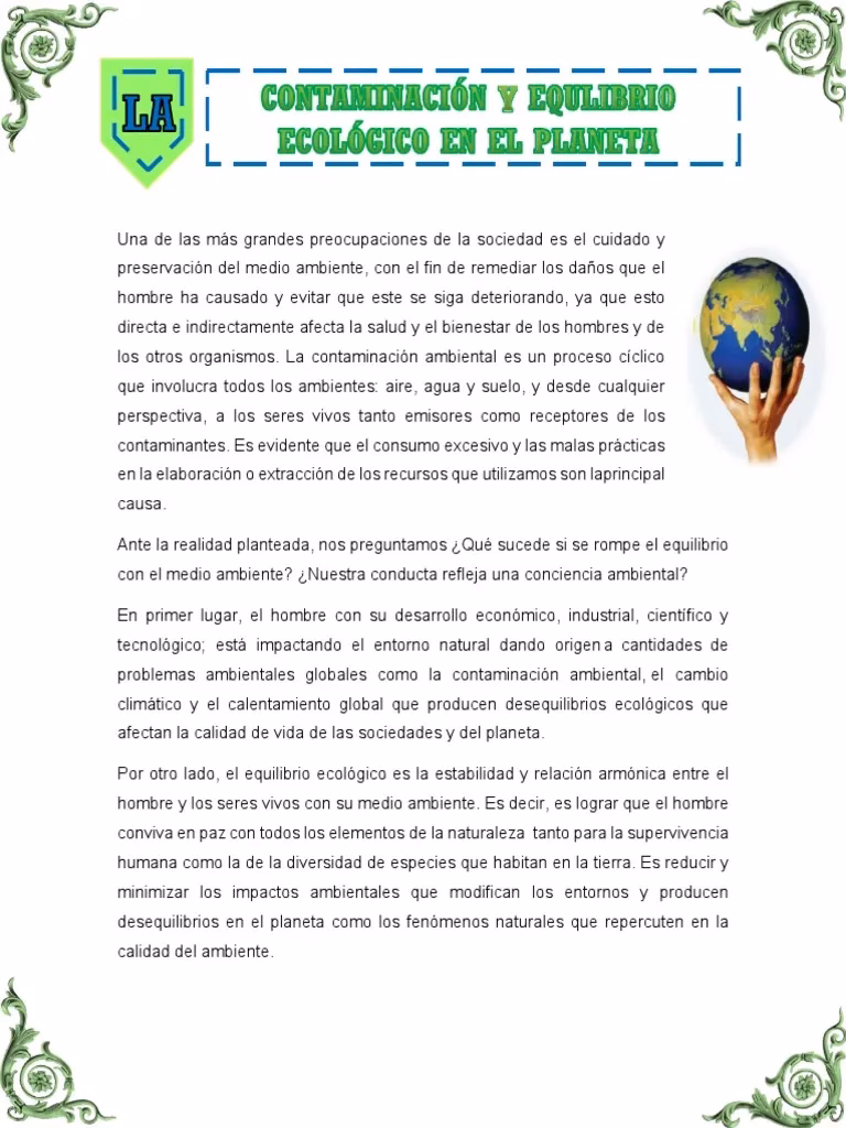 ¿Por qué debemos cuidar nuestro medio ambiente?